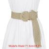 imageAllegra K Womens Plus Size ExtraWide Woven Waist Belts Braided Belts for Dress Chunky BuckleBeige