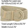 imageAllegra K Womens Plus Size ExtraWide Woven Waist Belts Braided Belts for Dress Chunky BuckleBeige