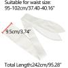 imageAllegra K Womens Plus Size Obi Belts Bowknot SelfTie Wrap Around Wide Sash Waistband Belt for DressesWhite