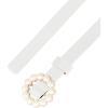 imageAllegra K Womens Plus Size Waist Belts Pearl Narrow Leather Adjustable Belt for Jeans Dresses PantsWhite