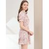 imageAllegra K Womens Ruffle Dress 2023 Summer Chiffon Tie Neck Puff Short Sleeve Floral Smock DressPinkwhite