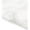 imageAllegra K Womens Ruffle Flutter Sleeve Lace Trim V Neck Peplum Blouse TopWhite