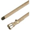 imageAllegra K Womens Skinny Embossed Leather Belts Alloy Pin Buckle Belt for Jeans Dresses PantsLight Khaki
