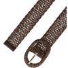 imageAllegra K Womens Skinny Waist Belts Braided Woven Bohemian Belts for Dress Metal BuckleCoffee