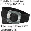 imageAllegra K Womens Stretchy Wide Waist Belts Braided Belts for Dress Square Buckle AdjustableBlack