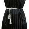 imageAllegra K Womens Tassel Braided Belts Skinny Woven Waist Belts for Skirt DressBeige