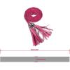 imageAllegra K Womens Tassel Braided Belts Skinny Woven Waist Belts for Skirt DressRose Red