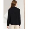 imageAllegra K Womens Victorian Gothic Ruffled Lotus Tops Button Down ShirtBlack