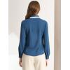 imageAllegra K Womens Victorian Gothic Ruffled Lotus Tops Button Down ShirtBlue