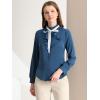 imageAllegra K Womens Victorian Gothic Ruffled Lotus Tops Button Down ShirtBlue
