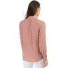 imageAllegra K Womens Work Office Tops Bow Tie Neck Button Decor Casual 2024 Spring Long Sleeve Shirt BlousesPink