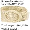 imageAllegra K Womens Woven Belts Wide Waist Belts for Dress Decor AdjustableBeige