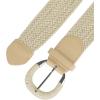 imageAllegra K Woven Plus Size Waist Belts Wide Braided Belts for Women Dress Metal BuckleBeige