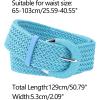 imageAllegra K Woven Plus Size Waist Belts Wide Braided Belts for Women Dress Metal BuckleBlue