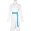 imageAllegra K Woven Plus Size Waist Belts Wide Braided Belts for Women Dress Metal BuckleBlue