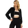 imageAllegra K Womens Faux Fur Coats Long Sleeve 2023 Fall Zipper Up Crop JacketBlack