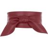 imageAllegra K Womens Plus Size Obi Belts Bowknot SelfTie Wrap Around Wide Sash Waistband Belt for DressesWine Red