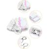 imageuxcell Lady Sequins Decor Metal Interlooking Buckles Elastic Waist BeltBlack  Multicolor
