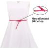 imageuxcell Women Skinny Braided Belt Woven  Pin Buckle Casual Waist Belt for DressesRosepinksky Blue