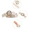 imageuxcell Womens Leather Belt for Jeans Dress Pants Studded Grommet with Circle Metal BuckleBeige