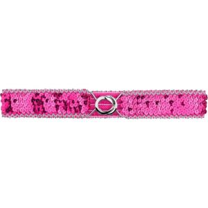 imageAllegra K Womens Plus Size Stretchy Skinny Waist Belts Shiny Sequins Decor Elastic Belts for DressesSilver Side Rose Red