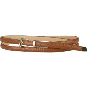 imageAllegra K Womens Skinny Embossed Leather Belts Alloy Pin Buckle Belt for Jeans Dresses PantsRedbrown