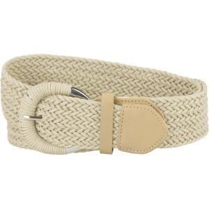 imageAllegra K Woven Plus Size Waist Belts Wide Braided Belts for Women Dress Metal BuckleBeige