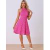 imageAllegra K Lace Cocktail Dress for Womens Elegant Halter Wedding Guest Bridesmaid Party DressHot Pink
