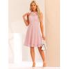 imageAllegra K Lace Cocktail Dress for Womens Elegant Halter Wedding Guest Bridesmaid Party DressPink