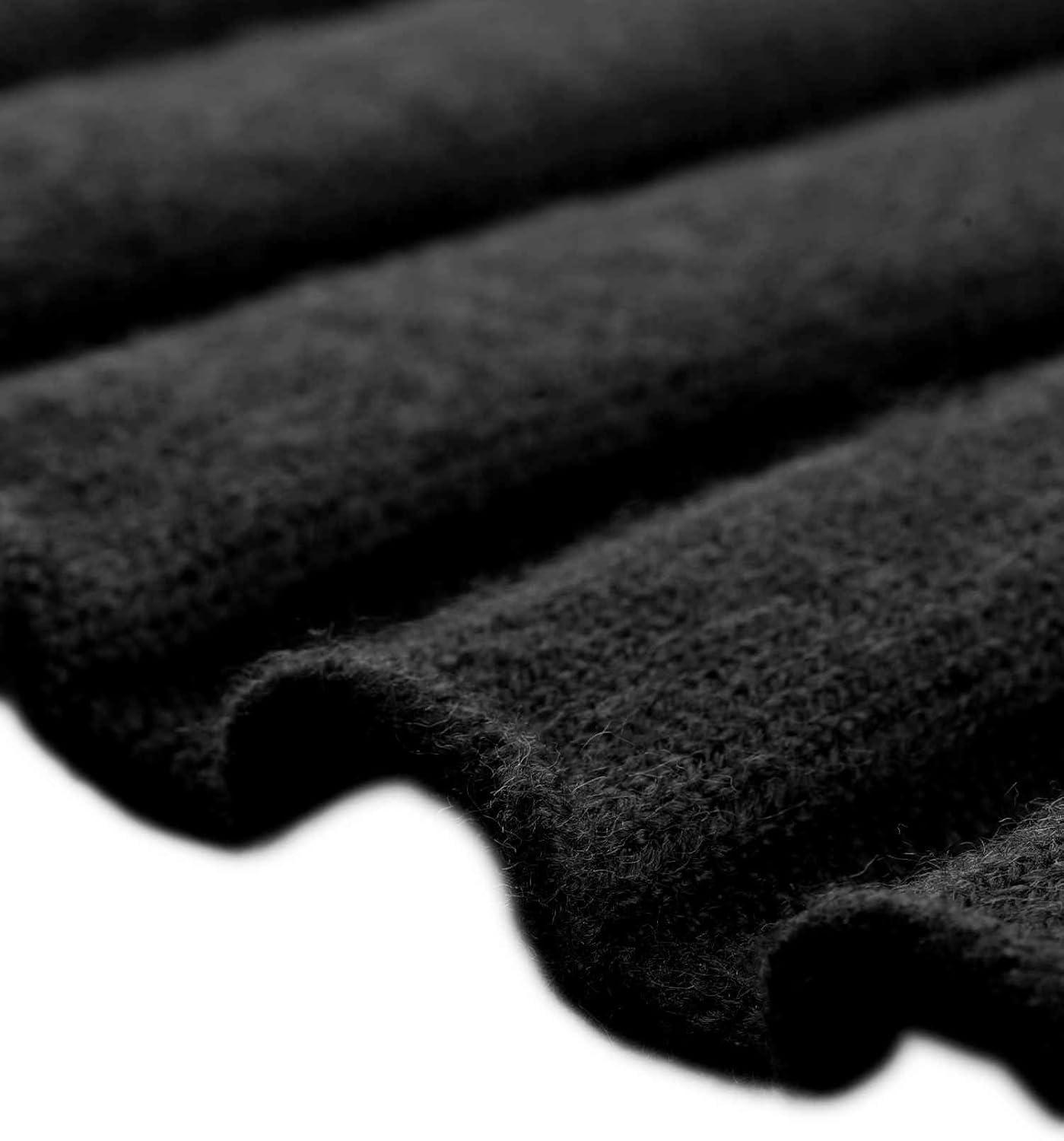 imageAllegra K Polo Sweater Dress for Womens Chunky Button Down Long Sleeve DressBlack