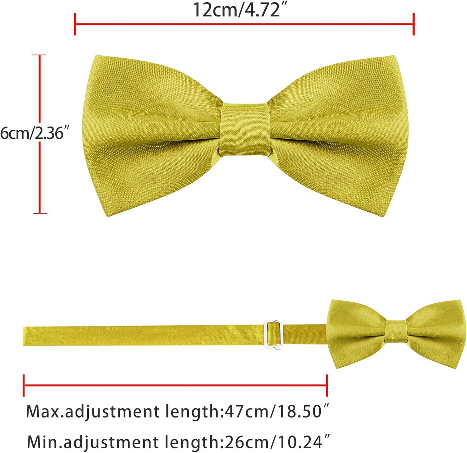 imageAllegra K Pretied Solid Adjustable Bowtie Classic Tuxedo Wedding Bow Ties for MenChampagne