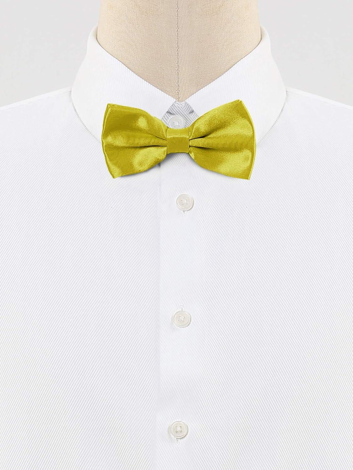 imageAllegra K Pretied Solid Adjustable Bowtie Classic Tuxedo Wedding Bow Ties for MenChampagne