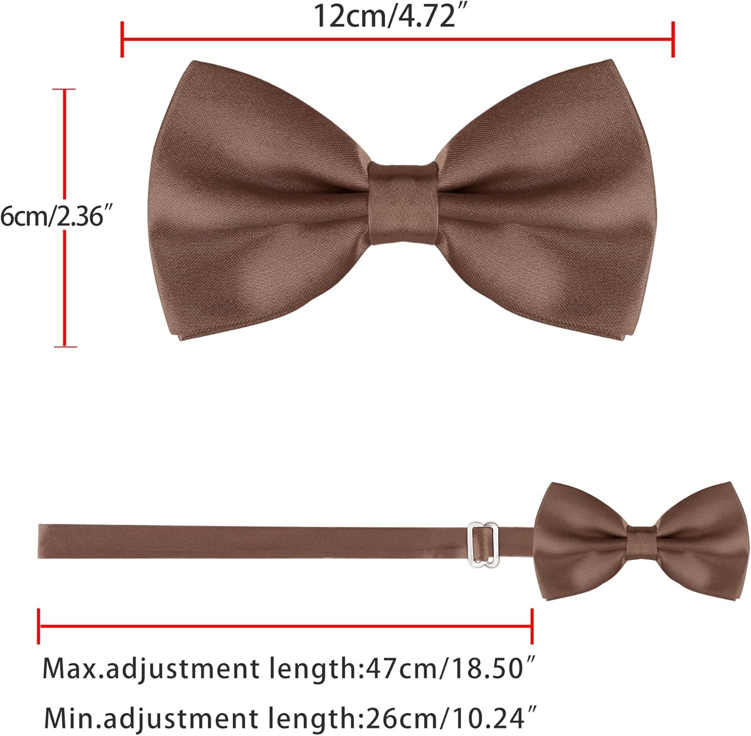 imageAllegra K Pretied Solid Adjustable Bowtie Classic Tuxedo Wedding Bow Ties for MenCoffee