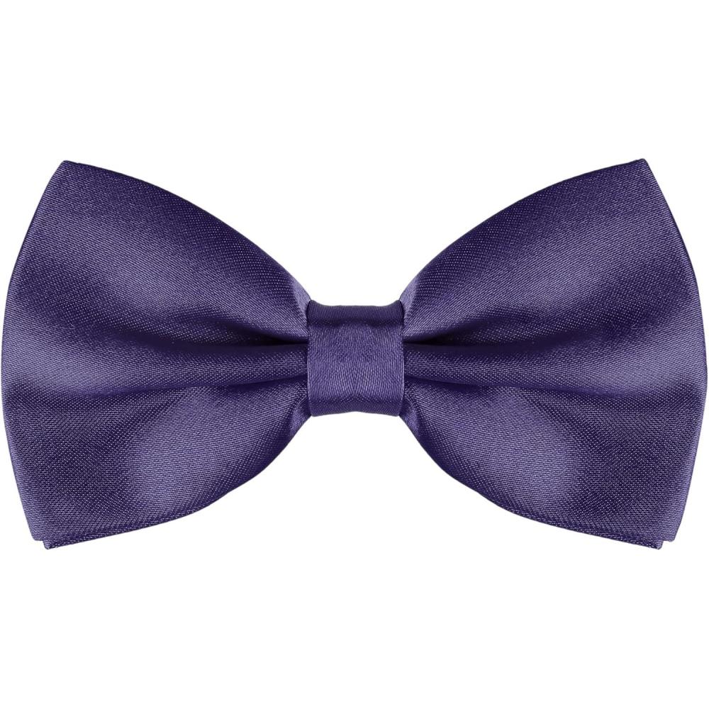 imageAllegra K Pretied Solid Adjustable Bowtie Classic Tuxedo Wedding Bow Ties for MenDeep Purple