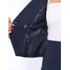 imageAllegra K 2 Pieces Skirt Suit Sets for Womens Business Notched Lapel Double Breasted Blazer Office Pencil Skirt OutfitsBlue