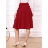 imageAllegra K ALine Midi Pleated Skirt for Womens Vintage Work High Waist Flare Business SkirtsRed