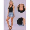 imageAllegra K Backless Halter Tops for Women 2025 Summer Casual Open Back Cute Sleeveless Tank TopBlack