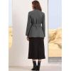 imageAllegra K Blazers for Women Business Casual Long Sleeve Office Work Belted Long Blazer Suit JacketDark Gray