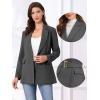 imageAllegra K Blazers for Women Business Casual Long Sleeve Office Work Belted Long Blazer Suit JacketDark Gray