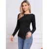 imageAllegra K Boat Neck Sweater for Womens Fall High Low Winter TopBlack