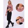 imageAllegra K Bomber Crop Jacket for Womens Sheer Mesh Lightweight Long Sleeve JacketsDark Pink