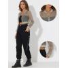 imageAllegra K Bomber Crop Jacket for Womens Sheer Mesh Lightweight Long Sleeve JacketsGrey