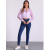 imageAllegra K Bomber Crop Jacket for Womens Sheer Mesh Lightweight Long Sleeve JacketsLight Purple