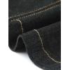imageAllegra K Denim Jacket for Womens Collarless Button Down Crop Jean JacketsBlack