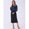 imageAllegra K Denim Jacket for Womens Collarless Button Down Crop Jean JacketsBlack Blue