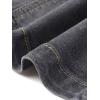 imageAllegra K Denim Jacket for Womens Collarless Button Down Crop Jean JacketsGrey