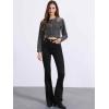 imageAllegra K Denim Jacket for Womens Collarless Button Down Crop Jean JacketsGrey