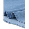 imageAllegra K Denim Shirt for Womens 34 Puff Sleeve Collar Button Down Jean ShirtsBlue
