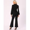 imageAllegra K Dressy Jumpsuits for Womens Long Sleeve High Waist Elegant Party Bell Bottom Pants JumpsuitBlack