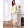 imageAllegra K Elegant Work Blazer for Womens Collarless Long Sleeve Business Jacket Office SuitBeige